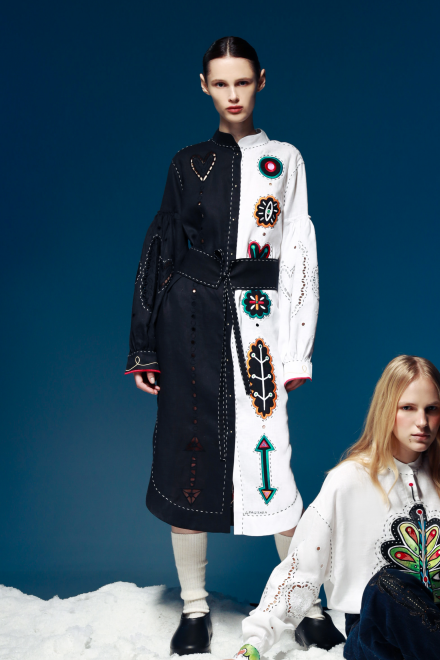 Epic Flower Dress in Black and White