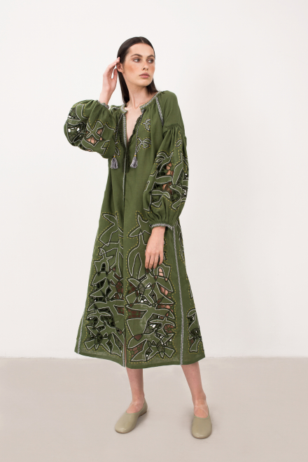 Flying Home midi Dress in Green