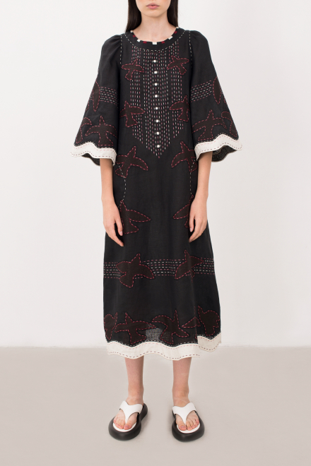 God Realm midi Dress in Black