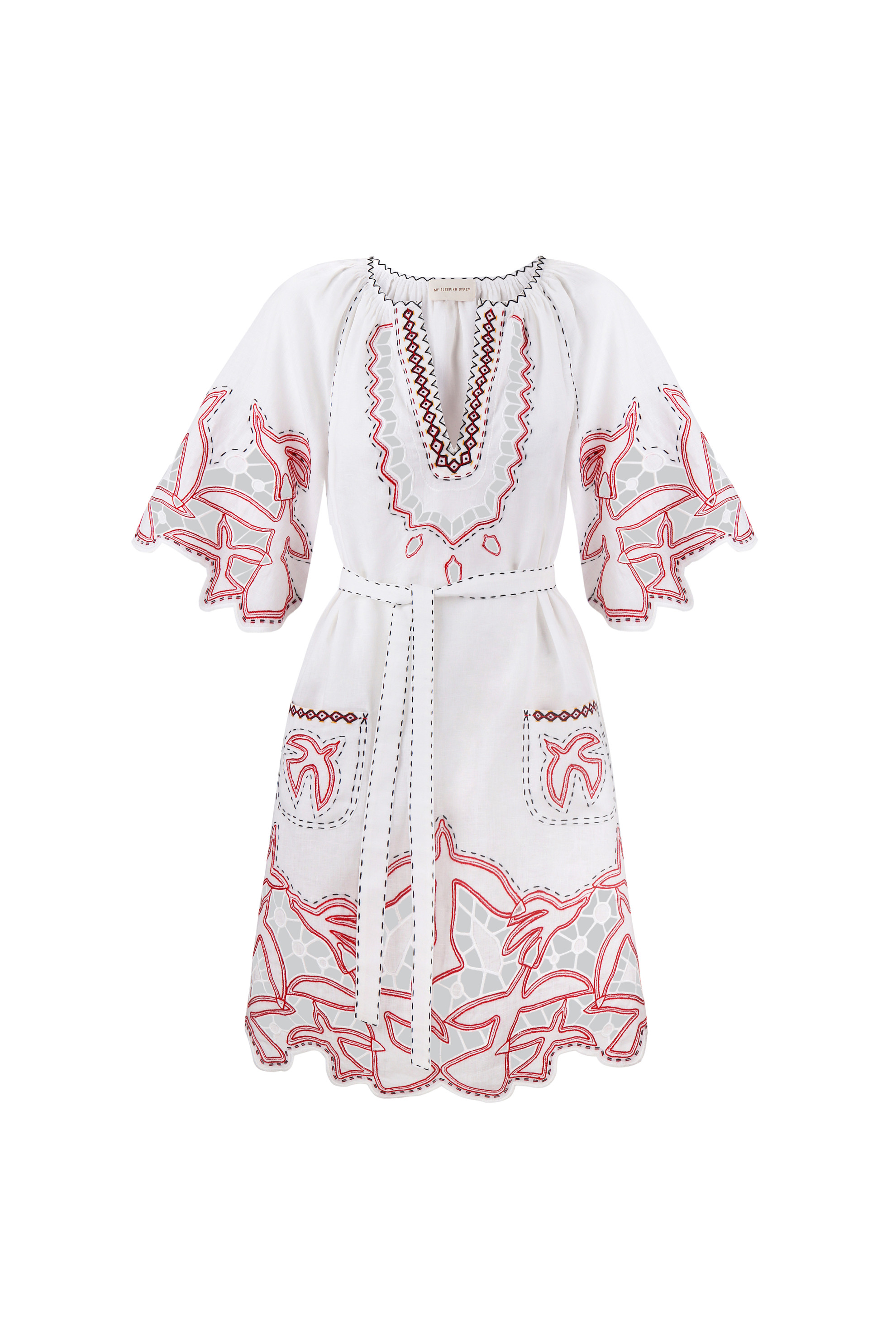 Sleeping Gypsy Sg - Braille Short Dress | White Small