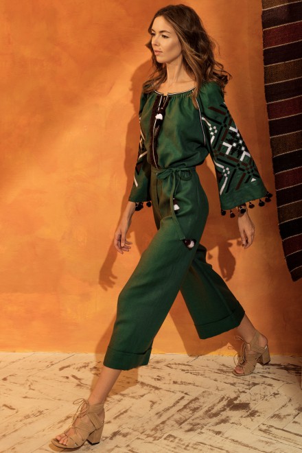 Gia Midi Jumpsuit in Green