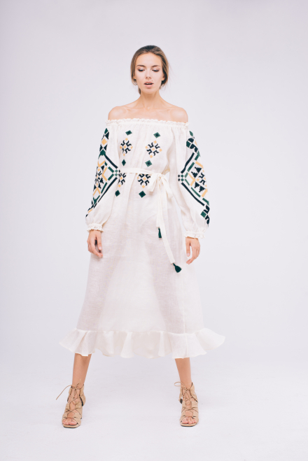 Provence Long Dress in Ivory