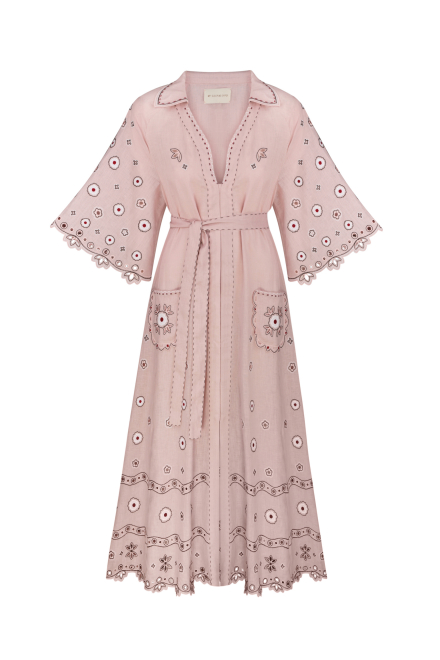 Glass House Long Dress in Powder Pink
