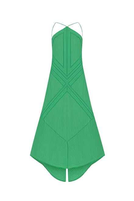 Rain Prayer Long Sarafan in Emerald-Green