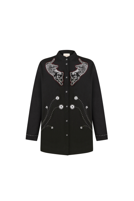 Tiger Burning Bright Shirt in Black