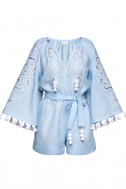Rosha Short Playsuit in Light Blue