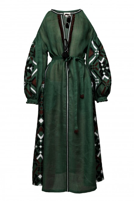 Gia Midi Dress in Green