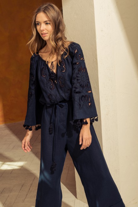 Rosha Jumpsuit in Navy Blue