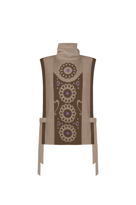 Daisy soulwarmer in Brown - Raffia