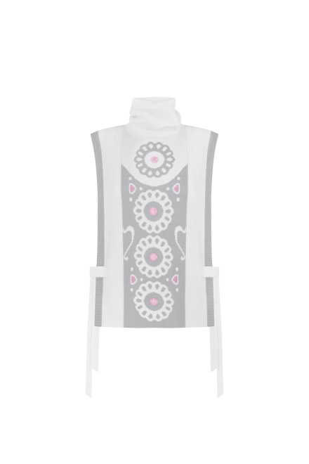 Daisy soulwarmer in Light grey - White ice