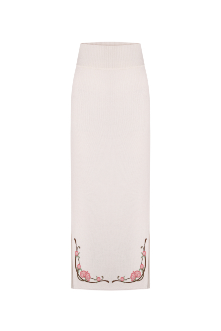 Peonies skirt in White ice