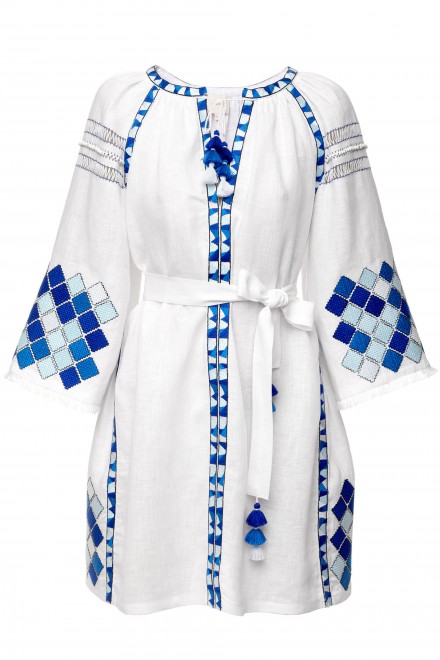 Inka Short Dress in White