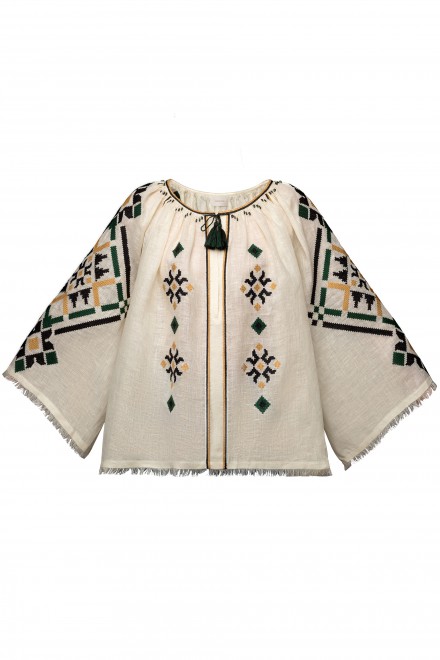 Provence Blouse in Ivory