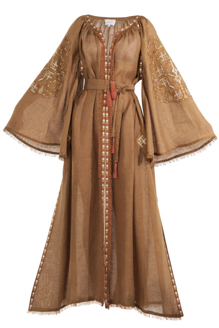 Dewi Long Dress in Gold