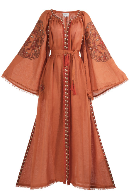 Dewi Long Dress in Orange