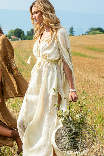 Dewi Long Dress in Ivory