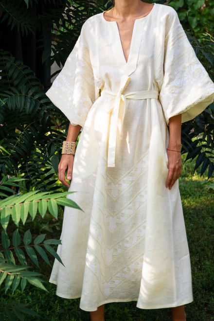 Etna Long Dress in Ivory
