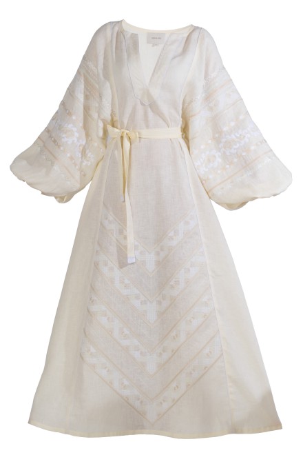 Etna Long Dress in Ivory