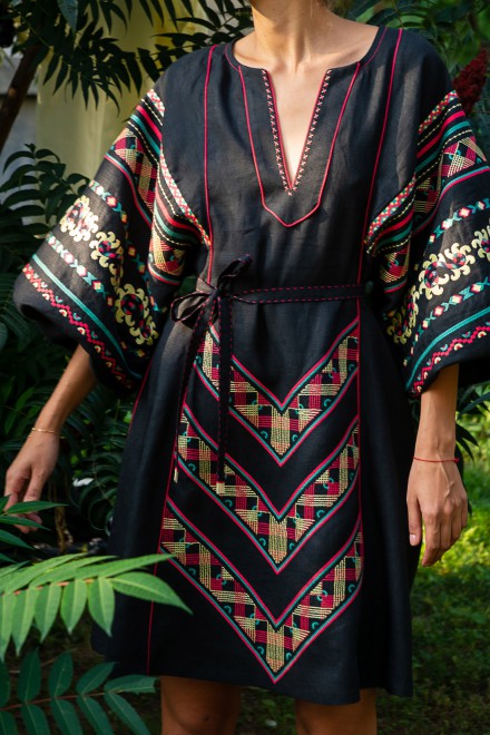 Etna Short Dress in Black