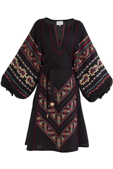 Etna Short Dress in Black