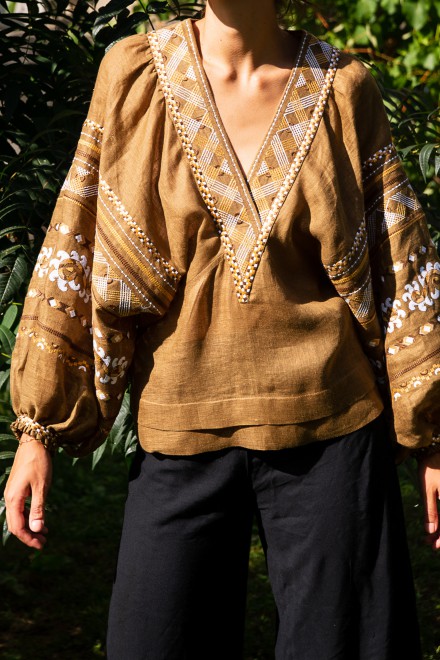 Etna Blouse in Gold